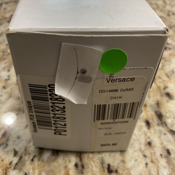 Versace  DG14698 DJMS CHAIN AND DOG TAG W/Medusa Very rare White Gold/SS LOOK - Picture 7 of 7